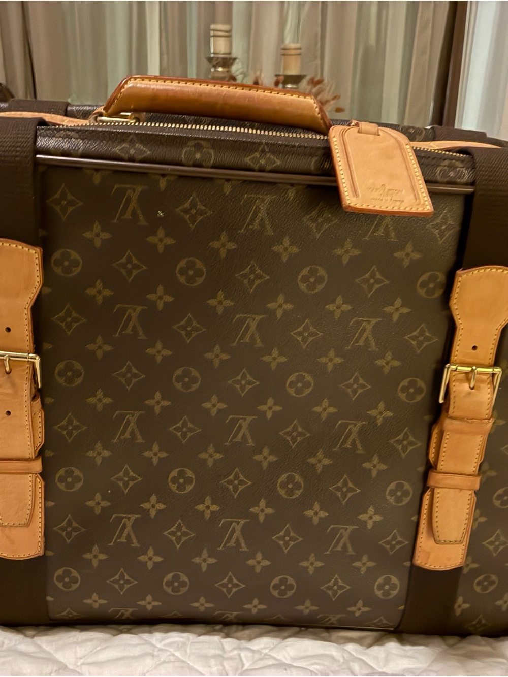 Louis Vuitton Brown Leather Travel Tag and Strap - Picture 7 of 7